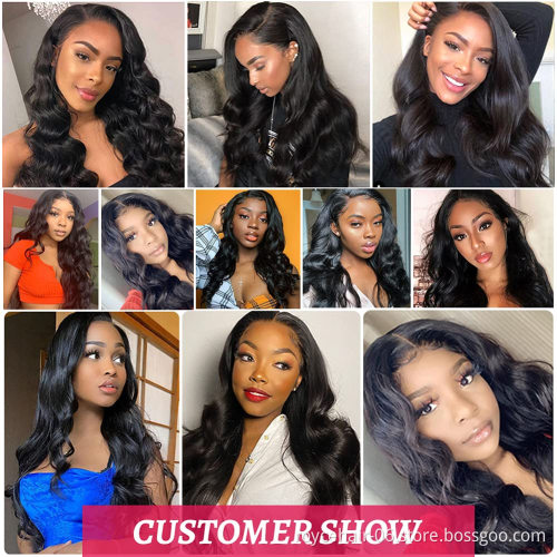 Super Long Human Hair Lace Wigs Vendor,Wholesale 150% 180% Density Indian Remy Hair Pre Plucked Transparent 360 Lace Front Wig